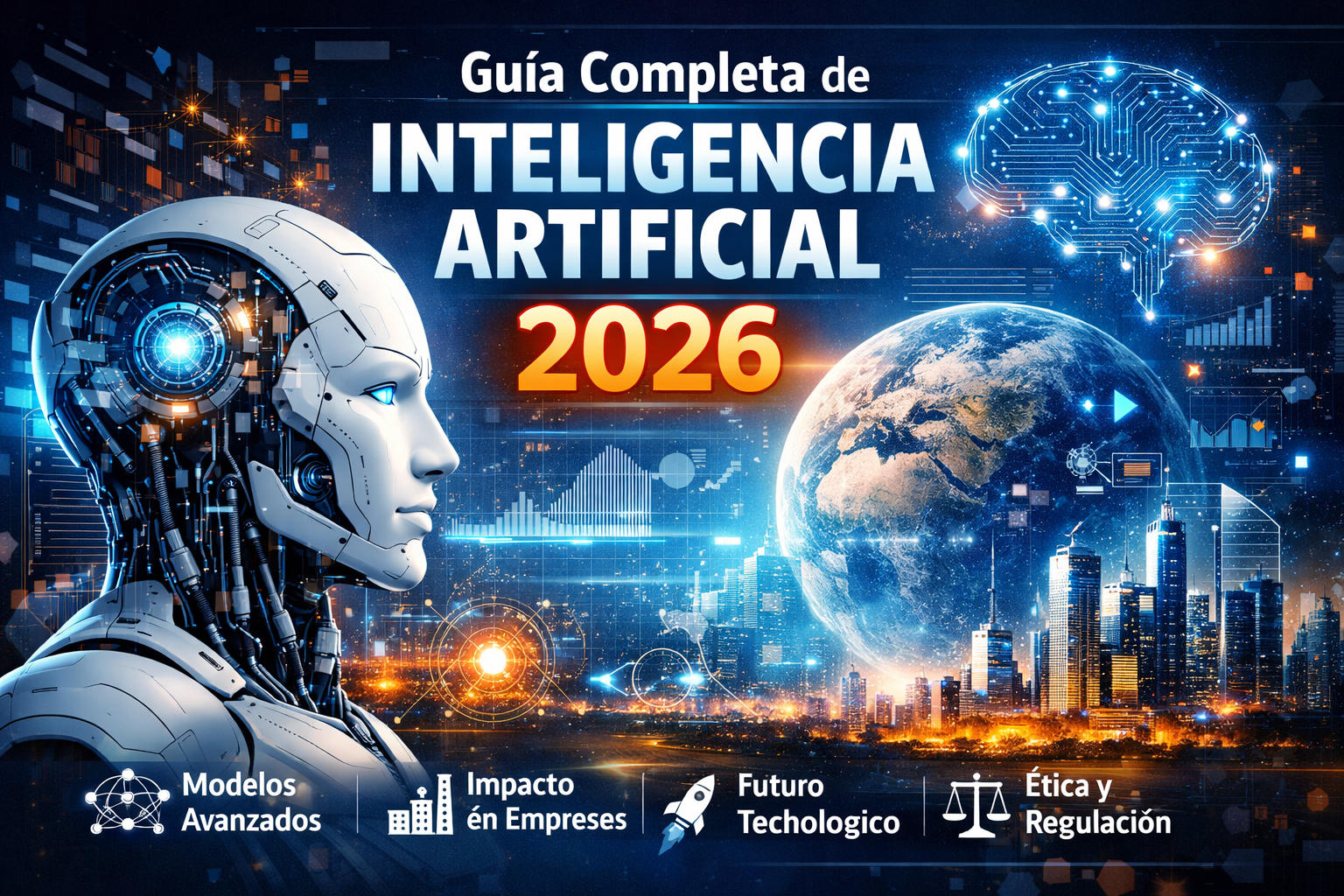 Guía completa de inteligencia artificial 2026 con modelos avanzados, impacto empresarial y futuro tecnológico